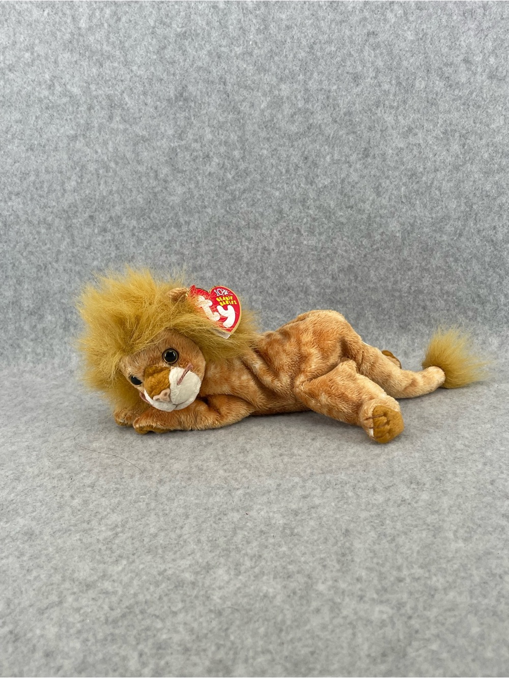 Ty Plush Golden-Brown Lion - with Fluffy Mane